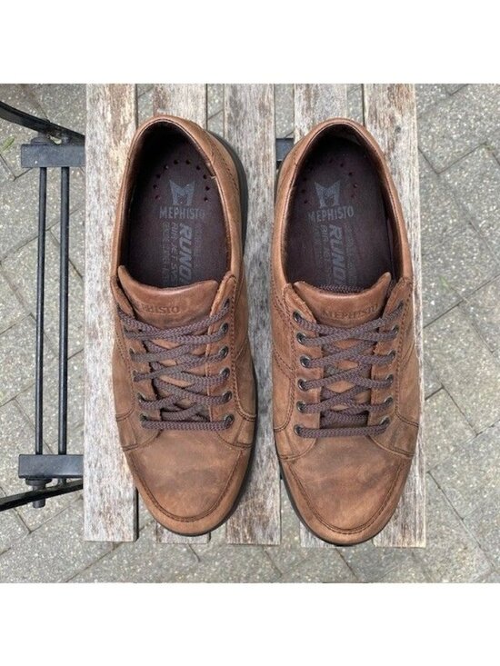 Mephisto Runoff Brown Nubuck Lace Up Shoes Men\'s Size US 10.5 Leather Shoes main image 5